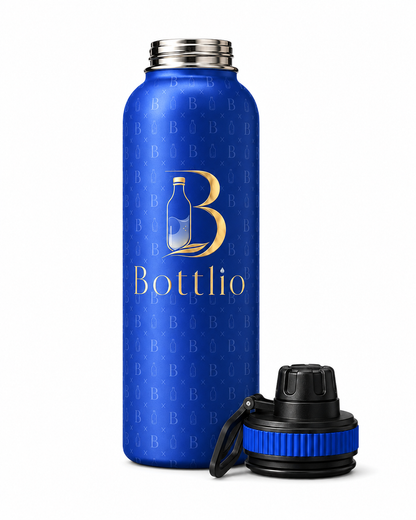 Bottlio PowerGrip Mint Gym Bottle Large mint bottle with heavy-duty carry handle.