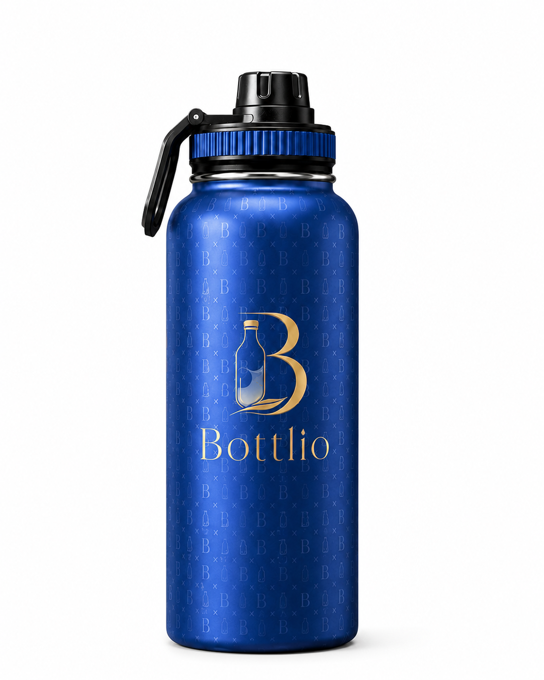 Bottlio PowerGrip Mint Gym Bottle Large mint bottle with heavy-duty carry handle.