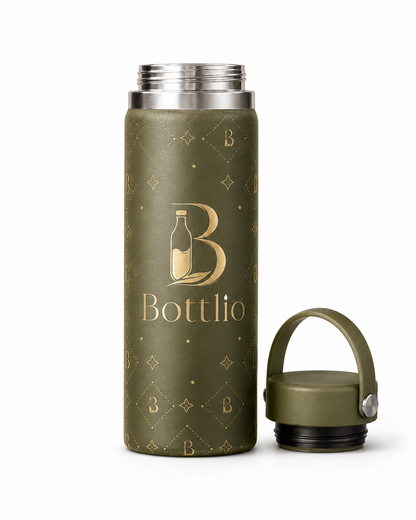 Bottlio Rose Luxe Office Bottle Premium bottle with a modern carry handle.