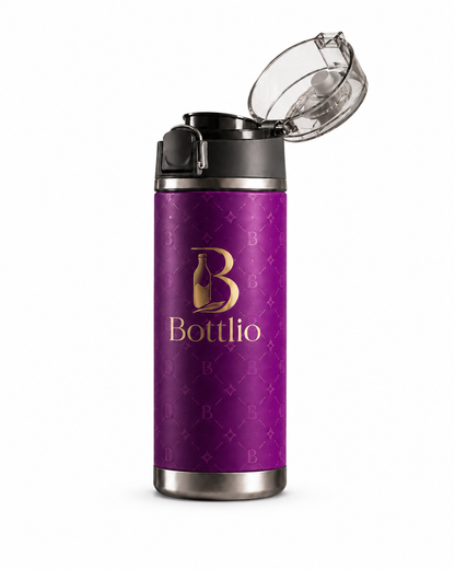Bottlio MaxHydrate Gym Jug Large bottle with secure lid and metal handle.